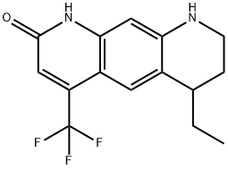 Pyrido[3,2-g]quinolin-2(1H)-one, 6-ethyl-6,7,8,9-tetrahydro-4-(trifluoromethyl)- Struktur