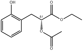 Benzenepropanoic acid, α-(acetyloxy)-2-hydroxy-, ethyl ester, (αR)- Struktur