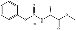 D-Alanine, N-(chlorophenoxyphosphinyl)-, methyl ester Struktur