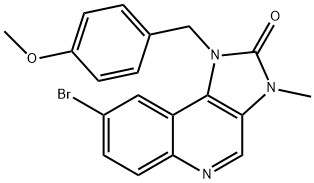 2H-Imidazo[4,5-c]quinolin-2-one, 8-bromo-1,3-dihydro-1-[(4-methoxyphenyl)methyl]-3-methyl- Struktur