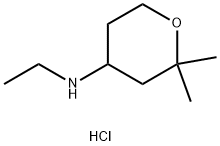 N-Ethyl-2,2-dimethyloxan-4-amine Hydrochloride Struktur