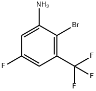 Benzenamine, 2-bromo-5-fluoro-3-(trifluoromethyl)- Struktur