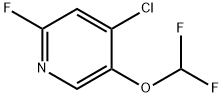 4-Chloro-5-difluoromethoxy-2-fluoro-pyridine Struktur