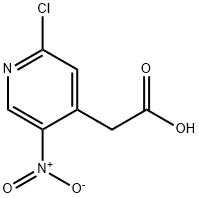 2-(2-chloro-5-nitropyridin-4-yl)acetic acid Struktur