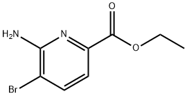 2-Pyridinecarboxylic acid, 6-amino-5-bromo-, ethyl ester Struktur