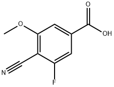 4-cyano-3-fluoro-5-methoxybenzoic Acid Struktur