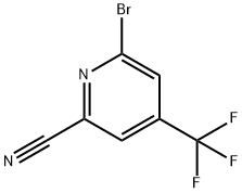 2-Pyridinecarbonitrile, 6-bromo-4-(trifluoromethyl)- Struktur