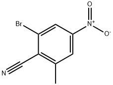 2-Bromo-6-methyl-4-nitro-benzonitrile Struktur