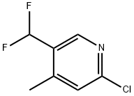 Pyridine, 2-chloro-5-(difluoromethyl)-4-methyl- Struktur