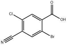 Benzoic acid, 2-bromo-5-chloro-4-cyano- Struktur