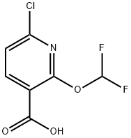 3-Pyridinecarboxylic acid, 6-chloro-2-(difluoromethoxy)- Struktur