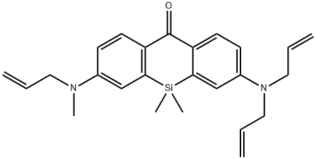 7-[allyl(methyl)amino]-3-(diallylamino)-5,5-dimethyl-benzo[b][1]benzosilin-10-one, 1807857-25-5, 結構式