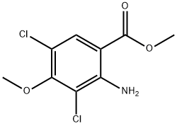 Benzoic acid, 2-amino-3,5-dichloro-4-methoxy-, methyl ester Structure