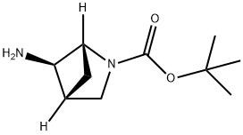 (1R,4R,5R)-tert-Butyl 5-amino-2-azabicyclo[2.1.1]hexane-2-carboxylate Struktur