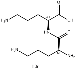 (2S)-5-amino-2-[(2S)-2,5-diaminopentanamido]pentanoic acid hydrobromide Struktur