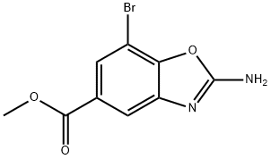 methyl 2-amino-7-bromo-1,3-benzoxazole-5-carboxylate Struktur