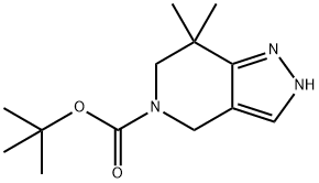 5H-Pyrazolo[4,3-c]pyridine-5-carboxylic acid, 2,4,6,7-tetrahydro-7,7-dimethyl-, 1,1-dimethylethyl ester Struktur