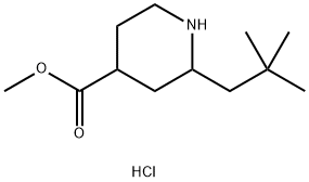 Methyl 2-neopentylpiperidine-4-carboxylate hydrochloride Struktur