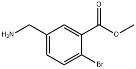 Benzoic acid, 5-(aminomethyl)-2-bromo-, methyl ester Struktur