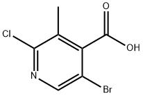 5-bromo-2-chloro-3-methylpyridine-4-carboxylic acid Struktur