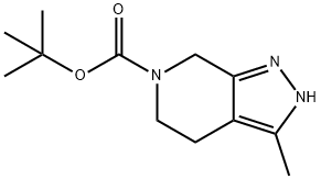 6H-Pyrazolo[3,4-c]pyridine-6-carboxylic acid, 2,4,5,7-tetrahydro-3-methyl-, 1,1-dimethylethyl ester Struktur