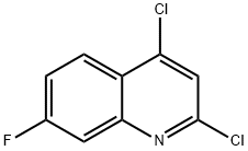 Quinoline, 2,4-dichloro-7-fluoro- Struktur