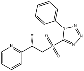 Pyridine, 2-[(1S)-1-methyl-2-[(1-phenyl-1H-tetrazol-5-yl)sulfonyl]ethyl]- Struktur