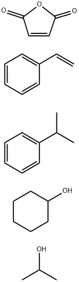 2,5-Furandione, telomer with ethenylbenzene and (1-methylethyl)benzene, cyclohexyl 1-methylethyl ester, ammonium salt Struktur