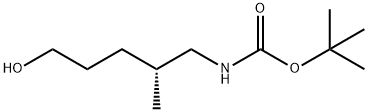 Carbamic acid, N-[(2R)-5-hydroxy-2-methylpentyl]-, 1,1-dimethylethyl ester Struktur