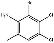 2-Bromo-3,4-dichloro-6-methylaniline Struktur