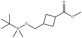 Methyl 3-(((tert-butyldimethylsilyl)oxy)methyl)cyclobutane-1-carboxylate Struktur