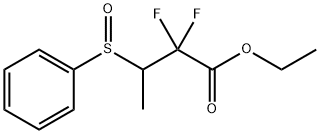 Butanoic acid, 2,2-difluoro-3-(phenylsulfinyl)-, ethyl ester Struktur