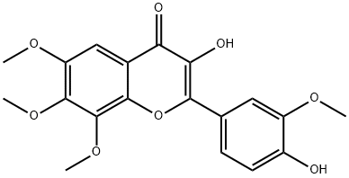 4’-hydroxy-6,7,8,3’-tetramethoxyflavonol Struktur