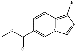 Imidazo[1,5-a]pyridine-6-carboxylic acid, 1-bromo-, methyl ester Struktur