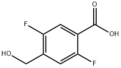 Benzoic acid, 2,5-difluoro-4-(hydroxymethyl)- Struktur