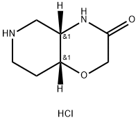 rac-(4aS,8aR)-hexahydro-2H-pyrido[4,3-b][1,4]oxazin-3(4H)-one dihydrochloride Struktur