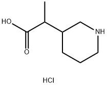 2-(piperidin-3-yl)propanoic acid hydrochloride Struktur