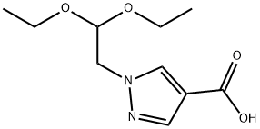 1H-Pyrazole-4-carboxylic acid, 1-(2,2-diethoxyethyl)- Struktur