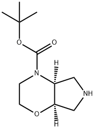 tert-butyl (4aS,7aR)-hexahydropyrrolo[3,4-b][1,4]oxazine-4(4aH)-carboxylate Struktur