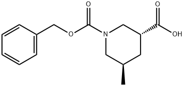 (3R,5R)-1-benzyloxycarbonyl-5-methyl-piperidine-3-carboxylic acid, 1932220-82-0, 結(jié)構(gòu)式