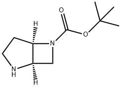 2,6-Diazabicyclo[3.2.0]heptane-6-carboxylic acid, 1,1-dimethylethyl ester, (1R,5R)- Struktur