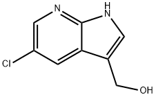 1H-Pyrrolo[2,3-b]pyridine-3-methanol, 5-chloro- Struktur