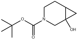 3-Azabicyclo[4.1.0]heptane-3-carboxylic acid, 1-hydroxy-, 1,1-dimethylethyl ester Struktur