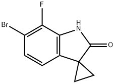 Spiro[cyclopropane-1,3'-[3H]indol]-2'(1'H)-one, 6'-bromo-7'-fluoro- Struktur