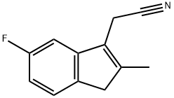 1H-Indene-3-acetonitrile, 5-fluoro-2-methyl- Struktur