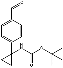 tert-Butyl N-[1-(4-formylphenyl)cyclopropyl]carbamate Struktur