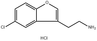 2-(5-Chlorobenzofuran-3-yl)ethanamine hydrochloride Struktur