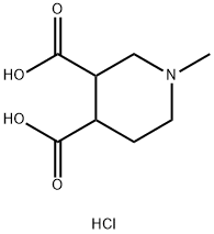 1-Methylpiperidine-3,4-dicarboxylic acid hydrochloride Struktur