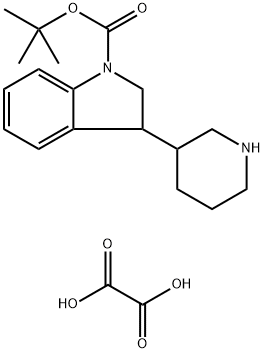 tert-Butyl 3-(piperidin-3-yl)indoline-1-carboxylate oxalate Struktur