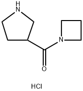 Azetidin-1-yl(pyrrolidin-3-yl)methanone hydrochloride Struktur